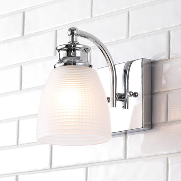 Beverly Metal/Glass Contemporary Modern LED Vanity Light - JONATHAN Y